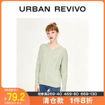 UR2021 autumn and winter new womens literary knitted sweater Womens T-shirt bottoming shirt WE41R9BN2012