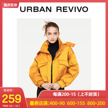 UR2021 new winter womens simple warm lapel collar early spring short coat WG03S1BE2000