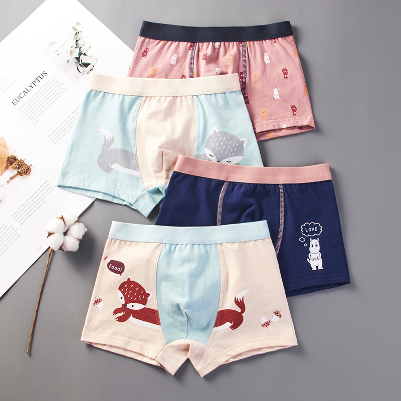 Children's cotton underwear boys' boxers cotton baby boys' boys' middle school boys' boxers 12 shorts 15 years old