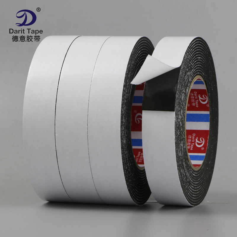 Strong stickiness 2mm thick black EVA double-sided tape, sponge foam rubber strip, foam pad, anti-collision sealing foam rubber