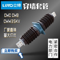 High voltage through-wall bushing CWC CWB10-35KV 200A-4000A ceramic embedded copper conductor can be customized