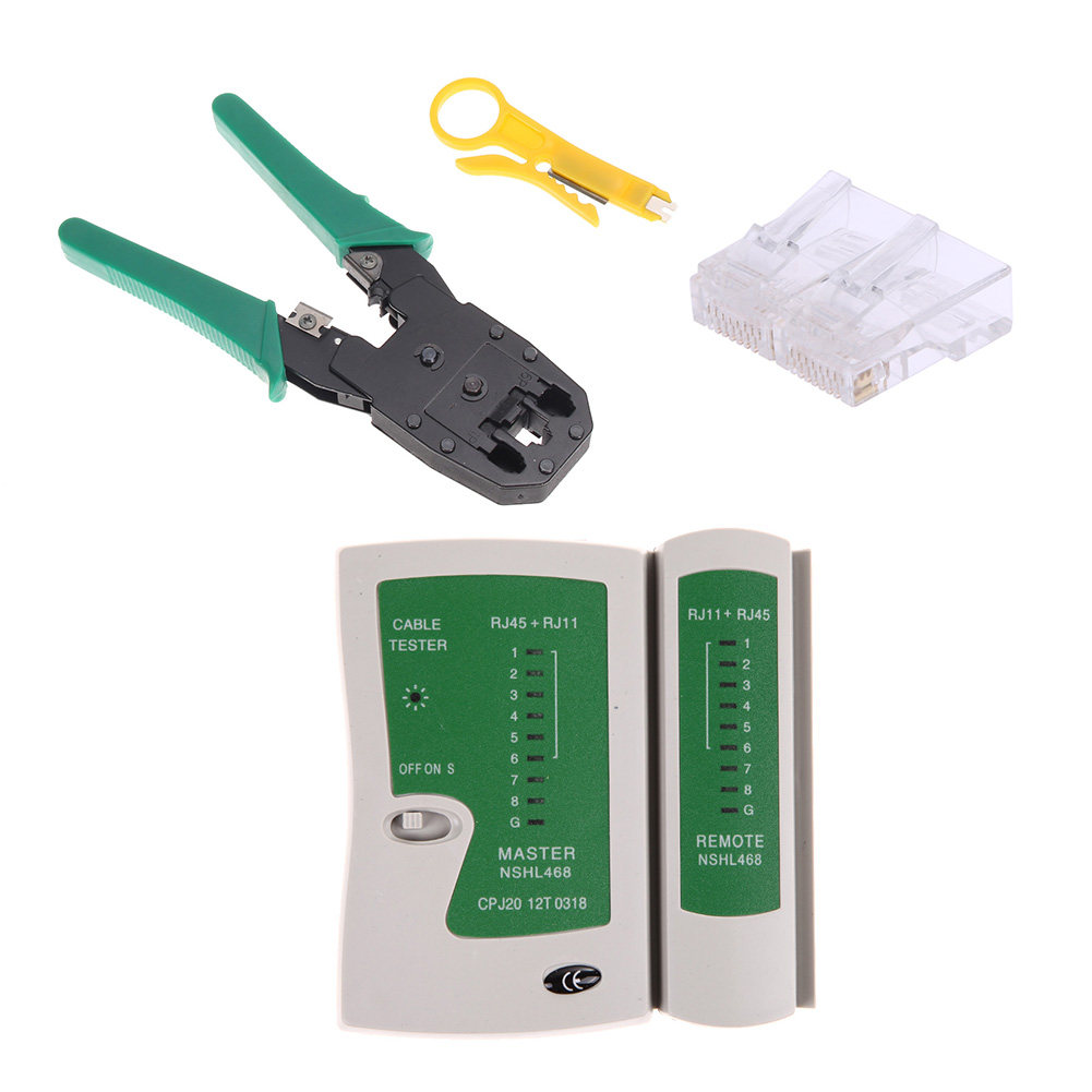 Cable Tester Kit Ethernet Cable Tester Kit Crimp Crimper Pli