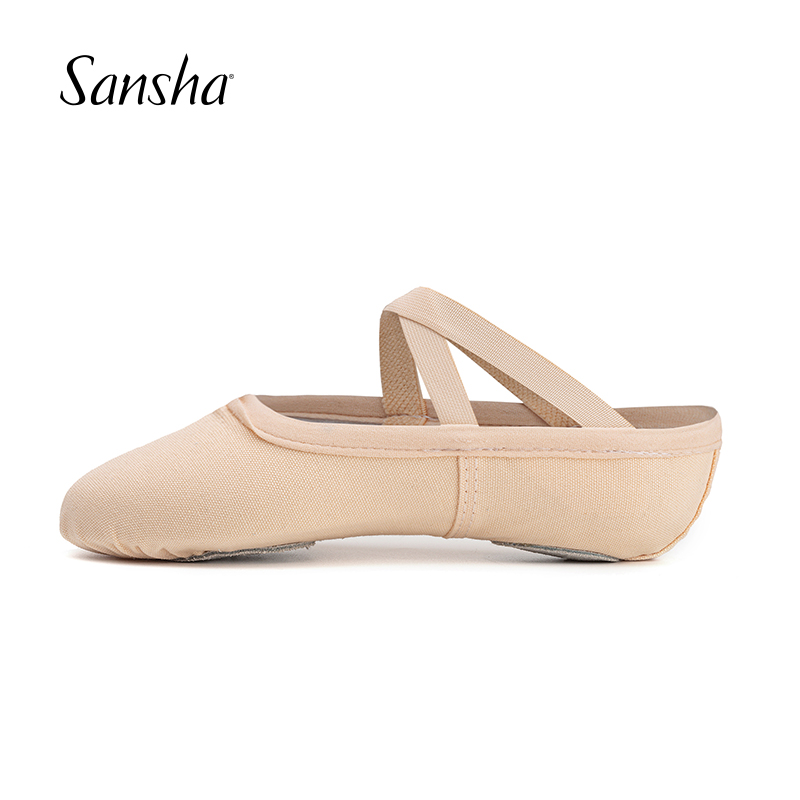 Sansha France Sansha ballet Dancing Skills Shoes Cotton Canvas Dance Shoes Children Women Soft-bottom Shoes Dancing Cat Paws