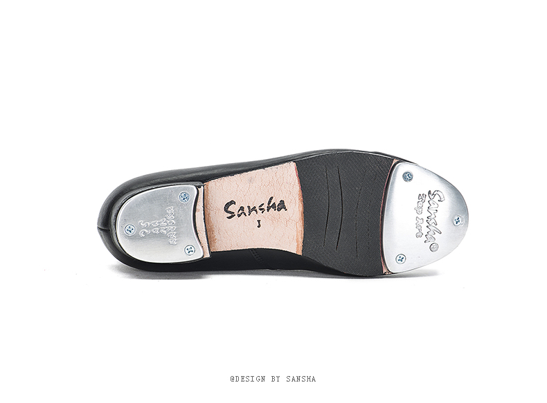 Sansha France Sansha trẻ em mặt sáng sủa giày tap tap đen ren nam và nữ tap tap - Khiêu vũ / Thể dục nhịp điệu / Thể dục dụng cụ giầy múa trẻ em