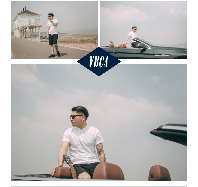 VBCA Mild nặng 6.2 oz Cotton liền mạch Màu rắn Joker Casual Business ngắn tay áo sơ mi nam áo thun polo nam
