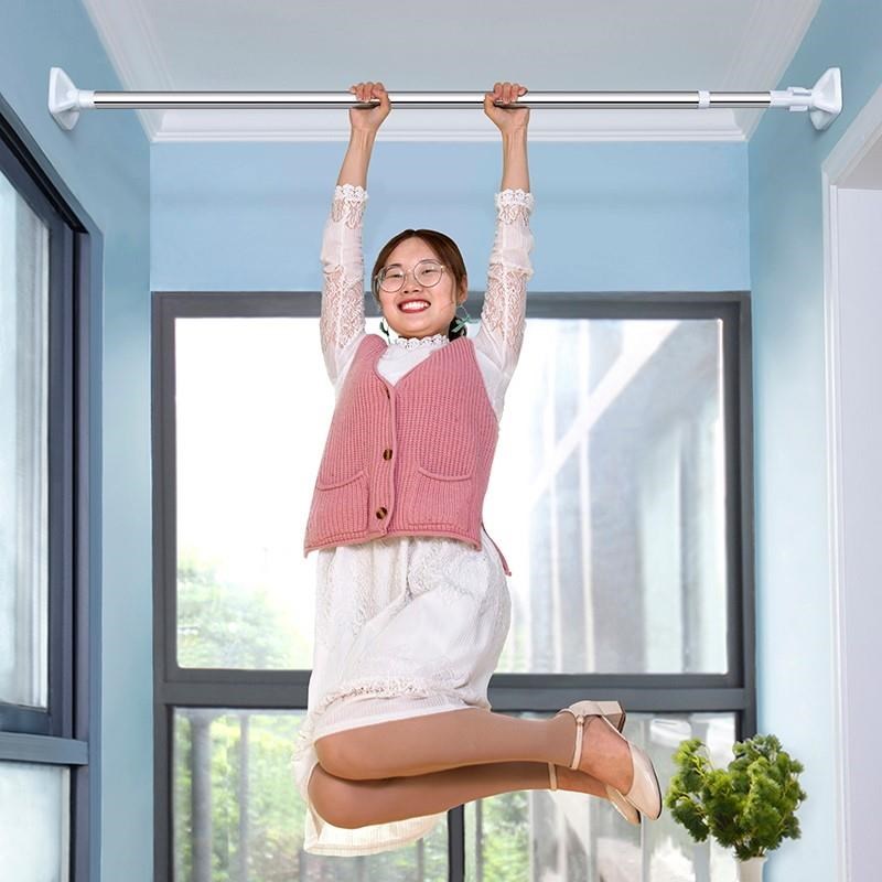 Extra-long nail-free 3 5m telescopic rod hanger curtain rod free of punching bedroom pull rod wall clothes rod wall-mounted