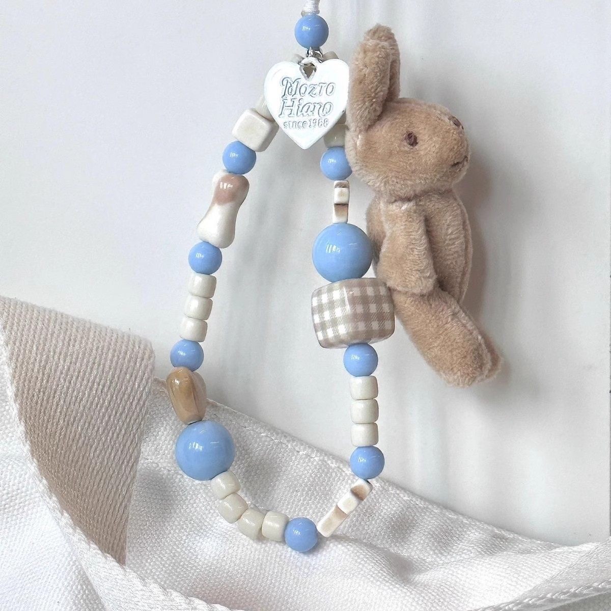 Sea Salt Latte Coffee-Colored Bunny Phone Lanyard Accessory Cute Ccd Camera Strap Polaroid Anti-Lost Wrist Strap