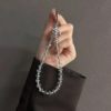 Luxurious and High-End Crystal Handbag Chain Wrist Strap Short Lanyard with Clip Phone Case Keychain Bag Pendant Trendy