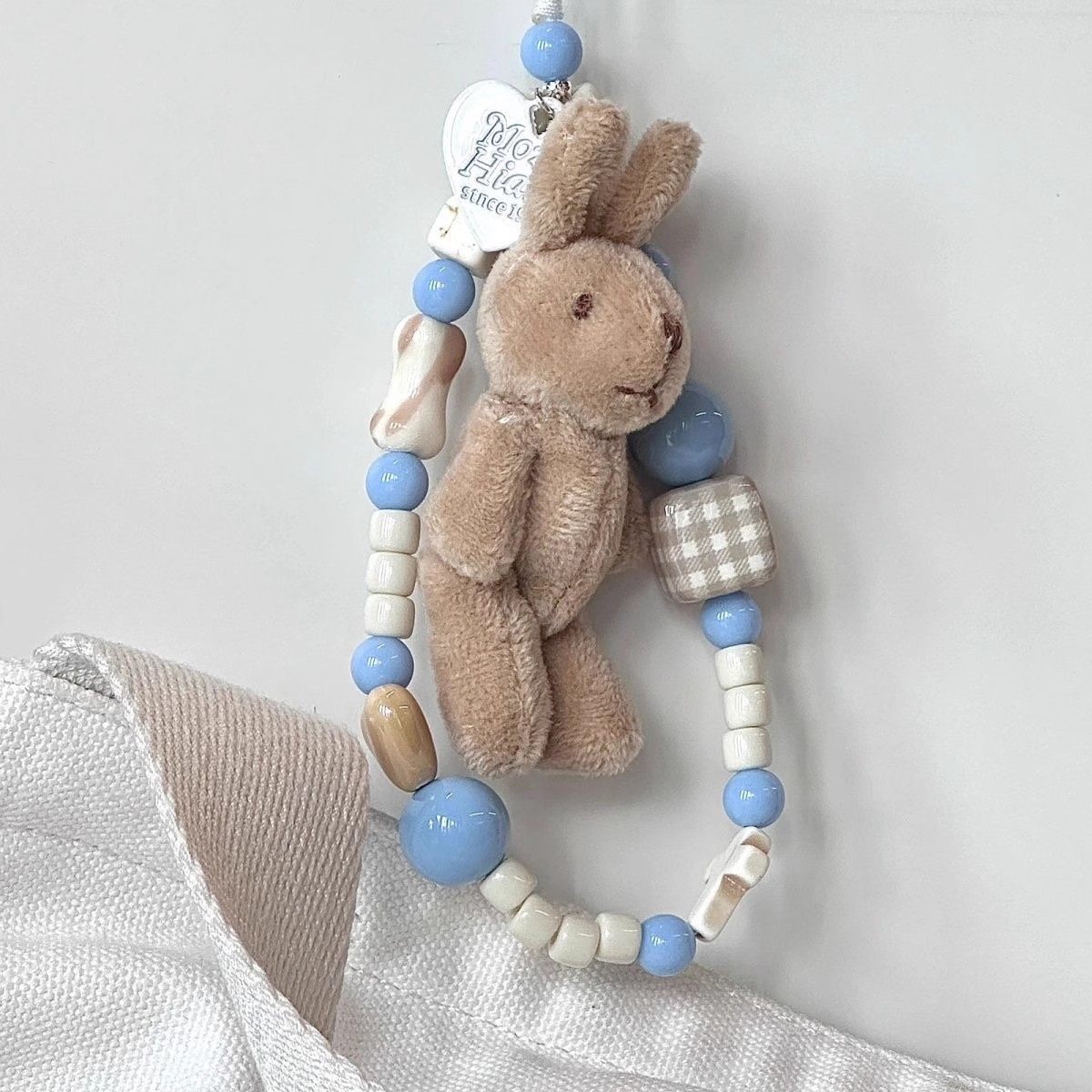 Sea Salt Latte Coffee-Colored Bunny Phone Lanyard Accessory Cute Ccd Camera Strap Polaroid Anti-Lost Wrist Strap