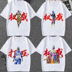 Peace Elite Mobile Game Quanwei Pressing Men's and Women's Short-Sleeved T-Shirts with Strong Eating Chicken and Funny Expression Packs Student Half-Sleeved t Summer