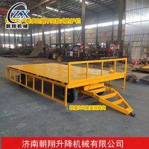 Forklift traction flatbed trailer Heavy duty 2 tons 5 tons 10 tons 20 tons Cargo transport tools Depot area transporter flat car