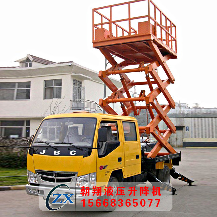 Vehicular cut fork lift 6 m 10 m mobile hydraulic lift lift platform electric lift