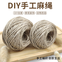 DIY handmade rope Fabric material accessories Fine hemp rope Creative rope weaving handmade with 2mm thick 3 strands