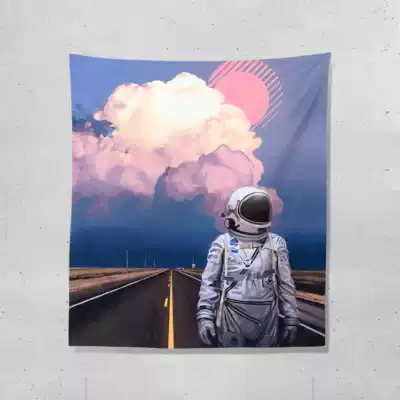 Astros hanging cloth original art cartoon background cloth bedroom rental dormitory bedside decorative wall tapestry