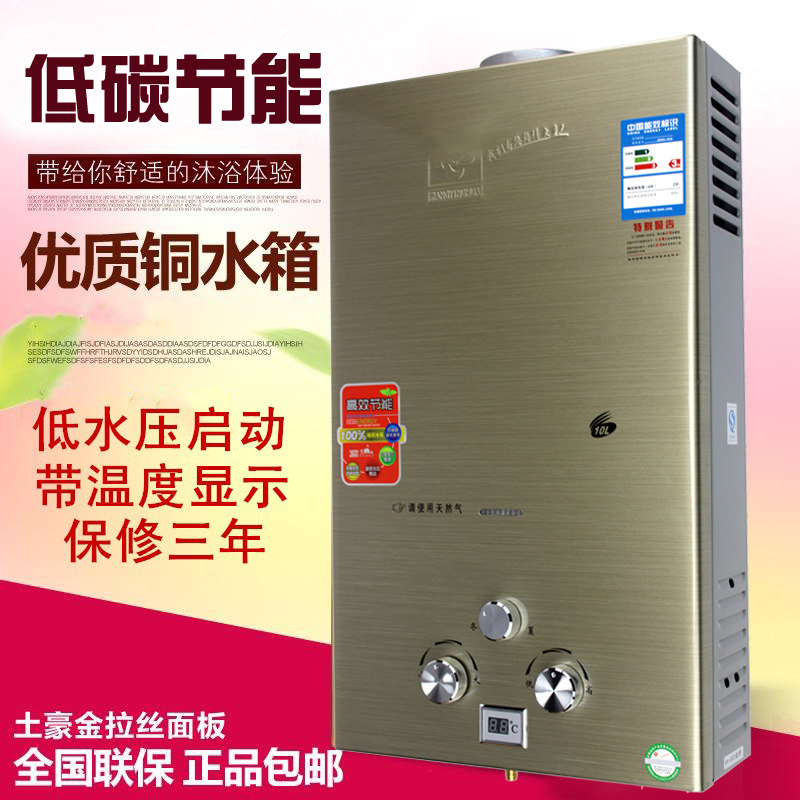 Gas water heater copper water tank gas gas 10 liters 12 liters flue old liquefied gas direct discharge battery