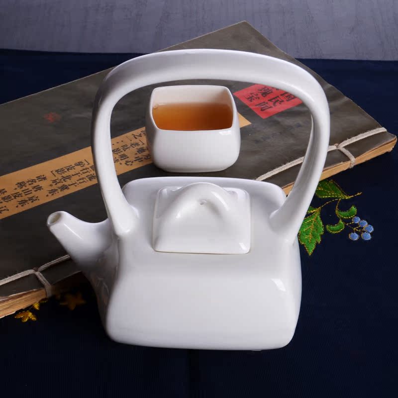 Tangshan High Bone China Porcelain Tiapot Teapot Kettle Creative Pure White Ceramic Lower Afternoon Tea Tea Tea Tea Teapot Drinking Teapot Home