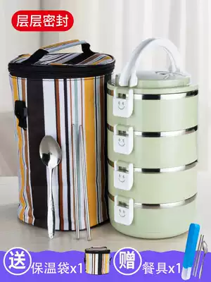 304 stainless steel multi-layer insulation bento box office workers split lunch box 2 layers 3 layers student cute portable lunch box