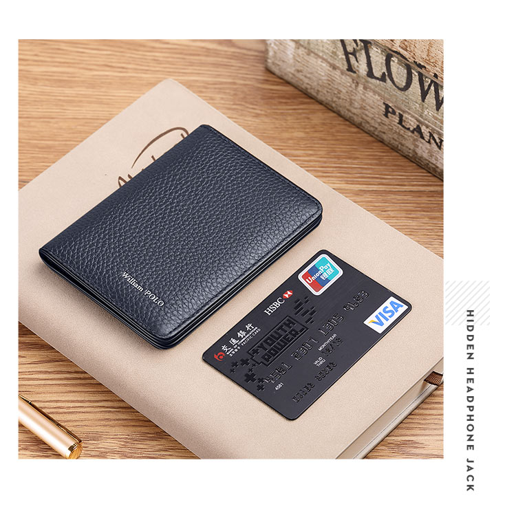 Hoàng đế Paul gói thẻ da nam giấy phép lái xe mini gói một thẻ nhỏ chứng chỉ thẻ ngân hàng chủ thẻ - Chủ thẻ ví dài nam