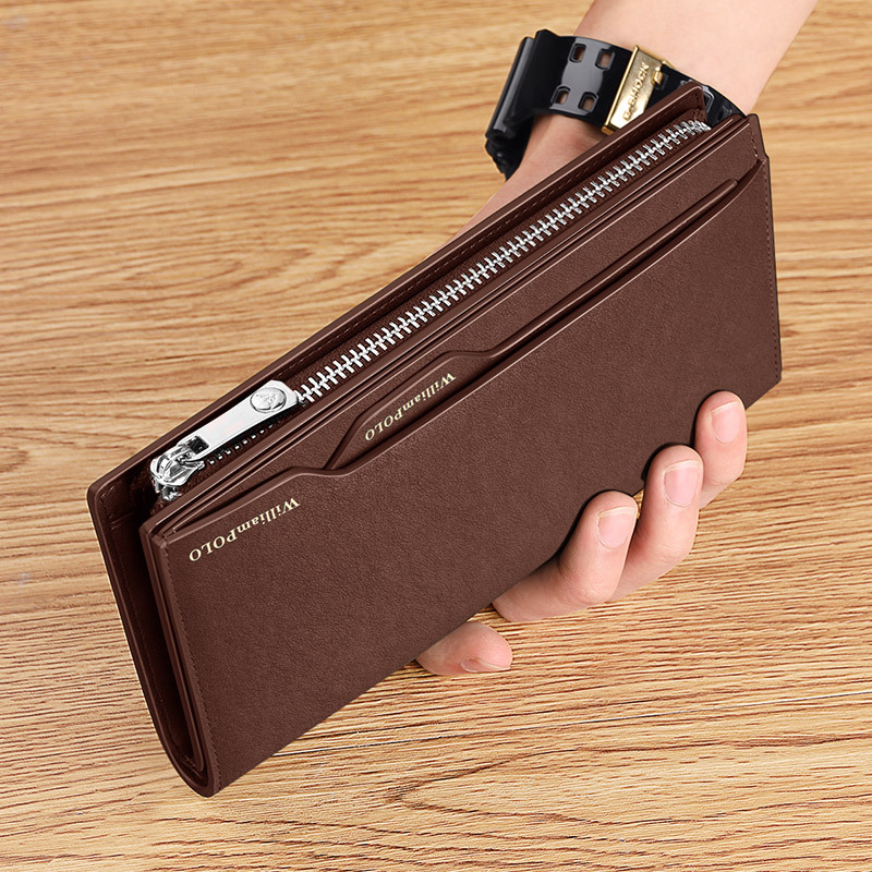 Emperor Paul Men's Wallet 2025 New Genuine Leather Long Card Holder Vintage Style Wallet Multi-Layer Clutch Bag