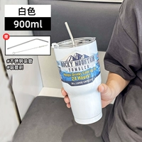 Белая трубочка, щеточка, 900 мл