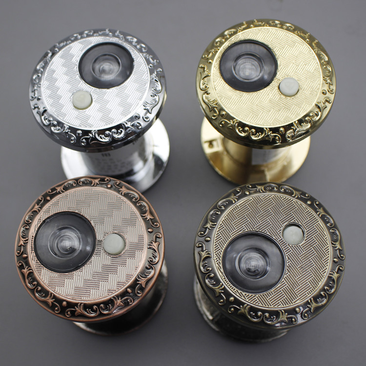 Full metal doorbell cat eye security door cat eye with doorbell 35-50 door eye universal door mirror doorbell two-in-one