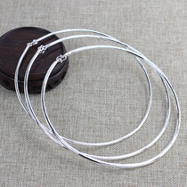 999 sterling silver solid foot silver collar adult female aperture opening