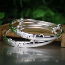 Baishi Yincheng 999 sterling silver baby silver bracelet baby children silver bracelet full moon year gift baby silver ornaments