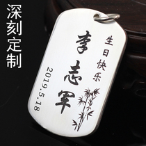 Safe and nothing brand 999 sterling silver personality double-sided deep mens silver pendant Womens Military brand Guanyin foot silver necklace