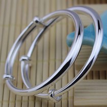 0 to 4 years old glossy all-light baby silver bracelet 999 sterling silver solid children silver bracelet Childrens Day gift