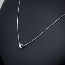 Baishi Yincheng 925 sterling silver necklace female ball transfer bead pendant light ball female summer collarbone necklace set chain