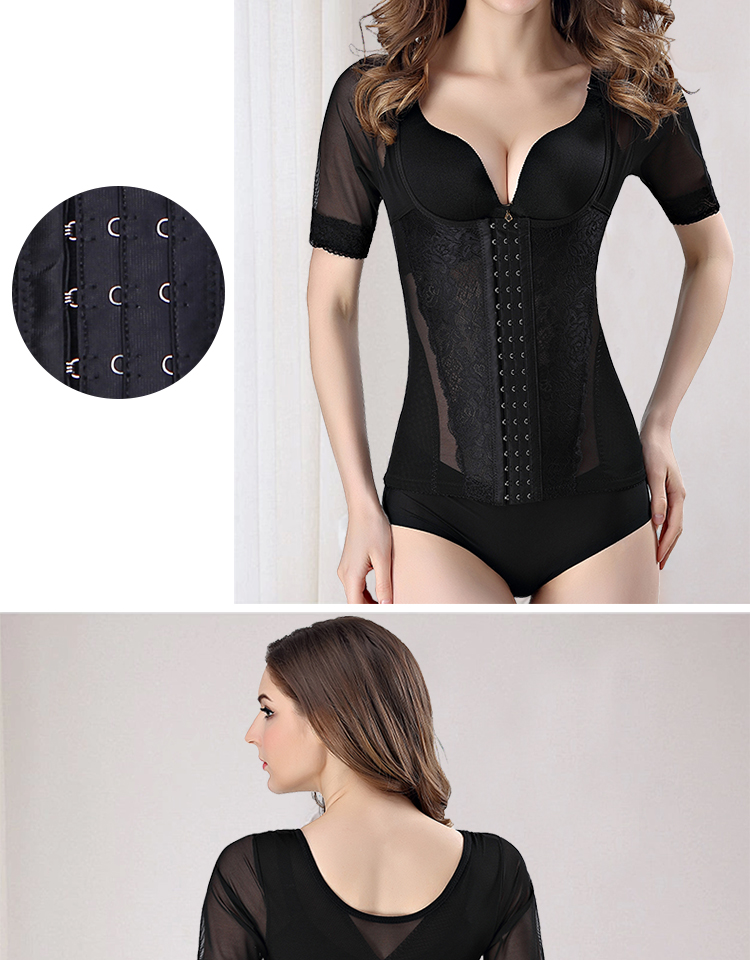 Áo ghi lê tay ngắn chia ngực, đốt mỡ, corset hình bụng, cơ thể, bụng, corset, đồ lót của phụ nữ quan lot