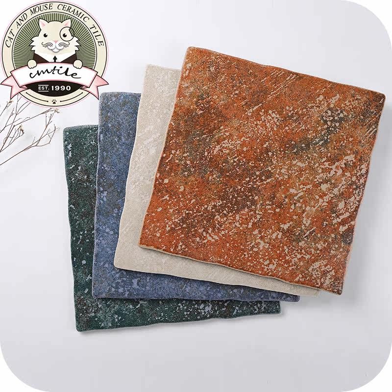 Original Italian Imported American Tile Balcony Terrace Garden Terrace Garden Anti-Slip Floor 330 Retro Living Room Dining Room