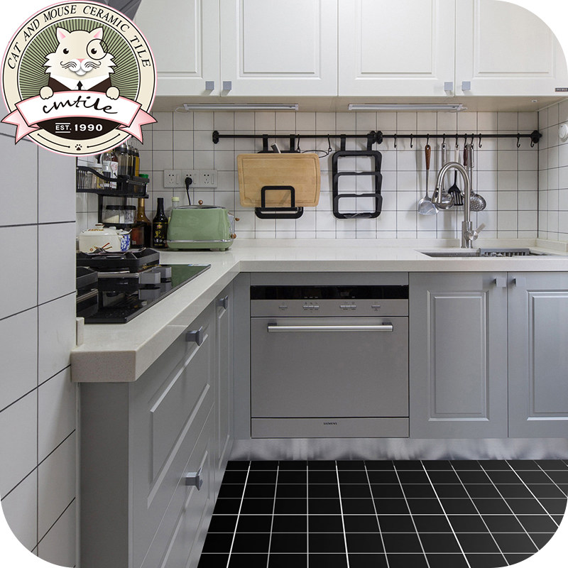 Nordic minimalist grid tile Kitchen Makeup Room Matt wall tiles So anti-slip abrasion resistant brick 300