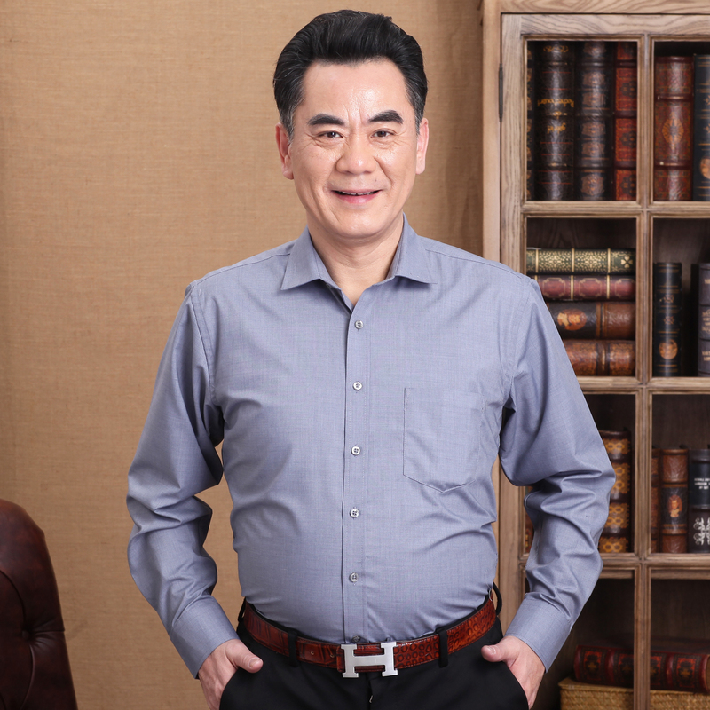 Middle-Aged and Elderly Men's Long-Sleeved Shirts, Summer Thin Casual Wrinkle-Free Shirts for Dads, 70-Year-Old Seniors with Pockets Middle-Aged and Elderly Men's Long-Sleeved Shirts, Summer Thin Casual Wrinkle-Free Shirts for Dads, 70-Year-Old Seniors with Pockets