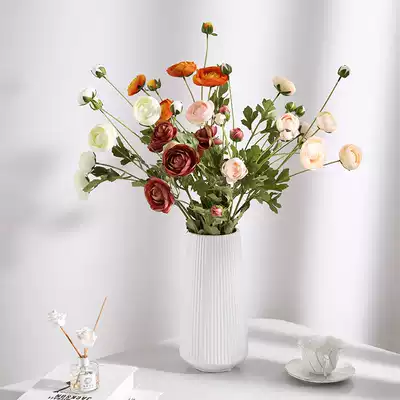 Simulation Western peony rose Lulian fake flower silk flower wedding multi-color tea rose living room dining table decoration bouquet