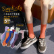 ຖົງຕີນສີດໍາຂອງແມ່ຍິງກາງ-calf socks summer ຝ້າຍບໍລິສຸດບາງຖົງຕີນ summer ກິລາສີແຂງ pile socks ແມ່ຍິງພາກຮຽນ spring ແລະດູໃບໄມ້ລົ່ນ