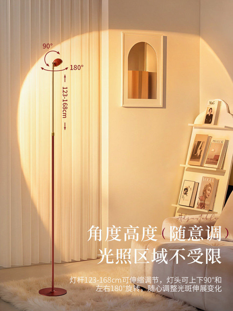 Led Little Red Riding Hood Floor Lamp Next to the Sofa in the Living Room, High-End Light Luxury Atmosphere Floor Lamp, Bedroom Decorative Table Lamp