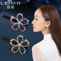 Hairclip girl edge clip flower rhinestone banghai clip hairpin clip headwear hair jewelry insert diamond clip