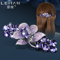 Hairclip hair clip headgear Korean minimalist rhinestones adult hair accessories large spring clip plate hairclip top clip accessories
