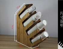 Coffee milk tea shop takes plastic paper cup shelf disposable cup divider bamboo acrylic outer belt cup holder