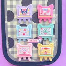 Xixi Cartoon Culomy Yu Gui Dog Painting Plate Resin Accessories Hairdressing Material Diy Handmade