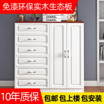 Bucket storage cabinet solid wood drawers living room cabinet bedroom White drawer locker into the home Assembly customization