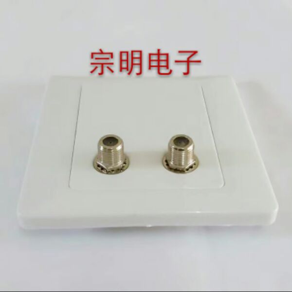 Direct Sale 86 Type Digital Cable TV Private User Terminal Box Double-hole Double-Panel British System F Joint