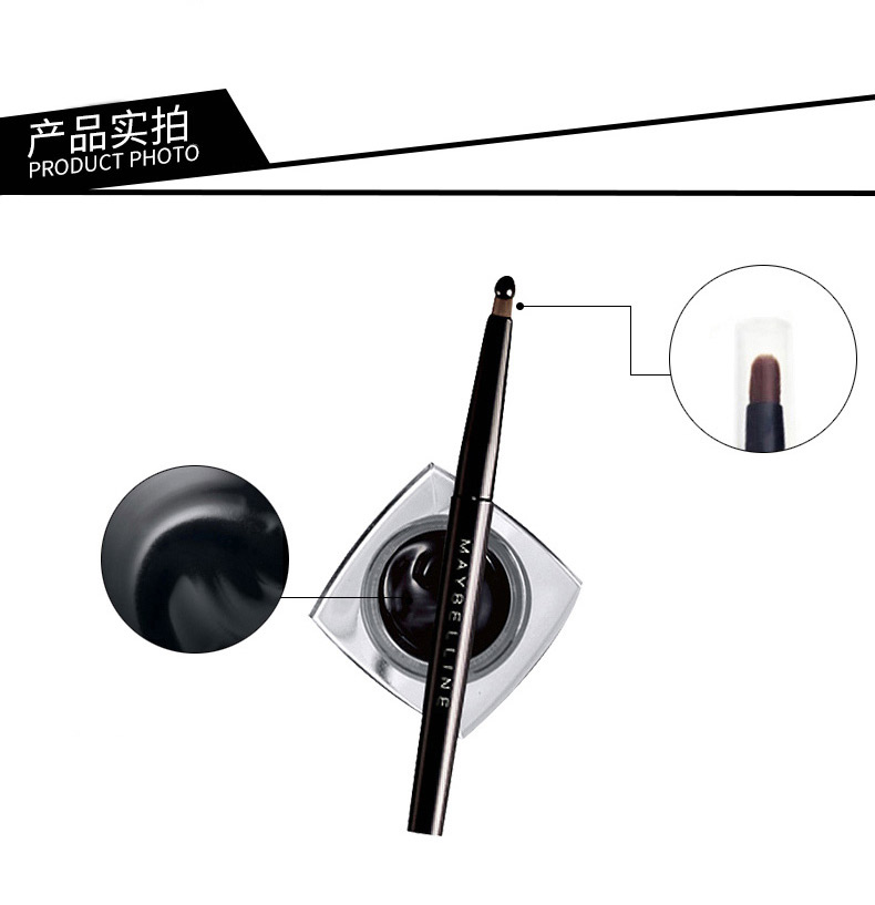 Bút kẻ mắt Maybelline dạng lỏng thấm mồ hôi không thấm nước kéo dài không đánh dấu không nở bên trong cọ kẻ mắt mới bắt đầu màu nâu đích thực - Bút kẻ mắt eyeliner 3ce