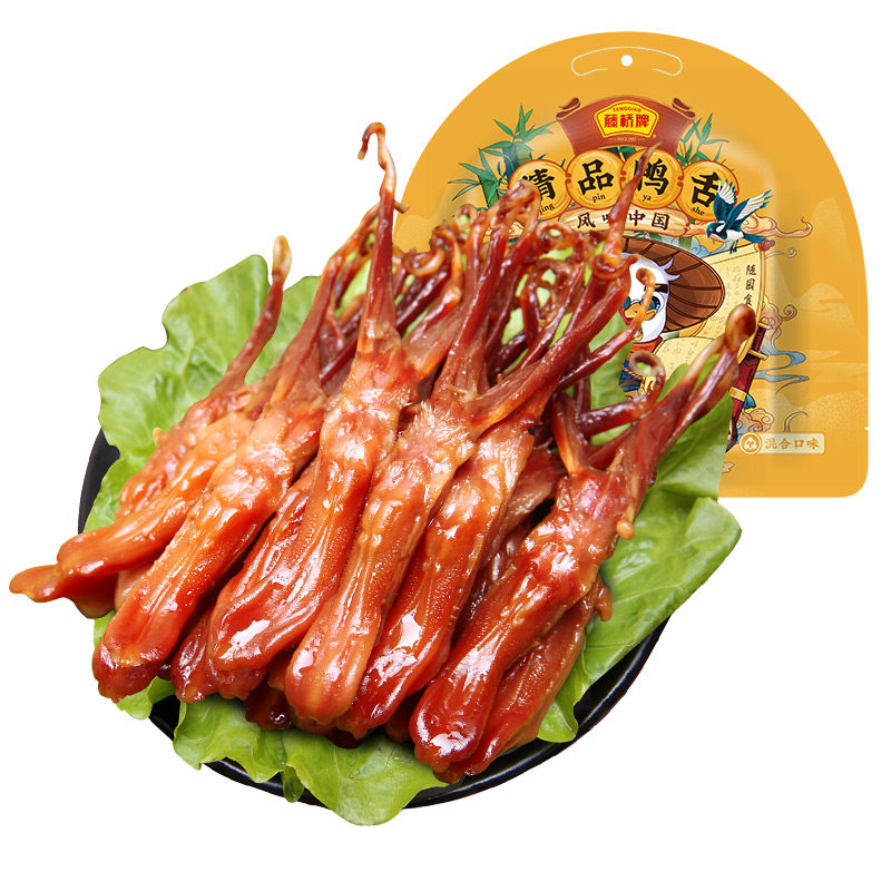 [USD 59.32] Rengqiao brand boutique duck tongue Wenzhou specialty snacks Cooked braised snacks