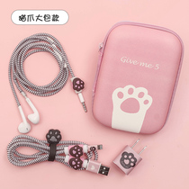 Apple data cable protective cover wire bite device charging protective cover headset Winder charging wire winding rope anti-breaking