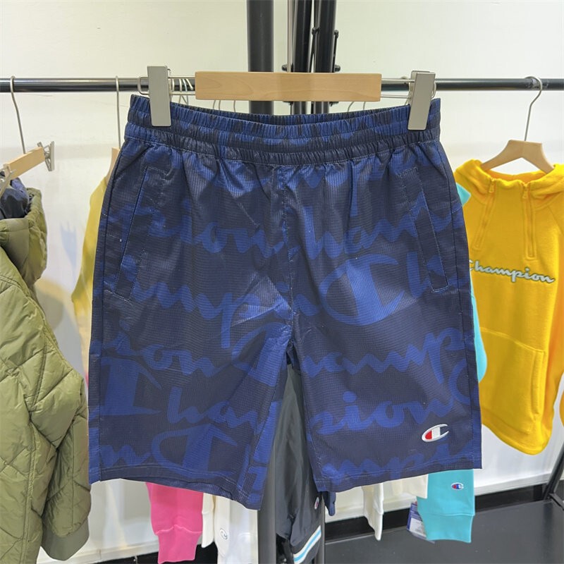 CHAMPION Men's Small C-Logo Thin Elastic Waist Sports Casual Shorts C3-Ps517-D3