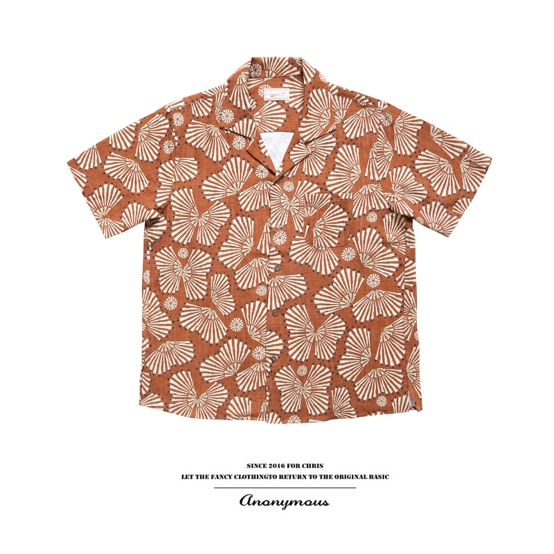 Hawaiian Style Cuban Collar Shirt for Men Aloha Summer Cotton and Linen Seaside Vacation Retro Short-Sleeved Beach Floral Shirt
