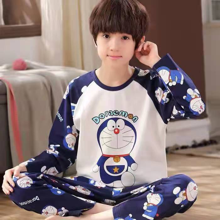4-14 Years Old Spring and Autumn Children's Pajamas for Boys, Long-Sleeved, for Older Children, Middle School Students, Teenagers, Pirate Style
