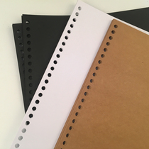 Loose-leaf paper jam This thickened detachable photo album B5 inner page cow leather black white cardboard 20 tente core A4 replacement 30 holes